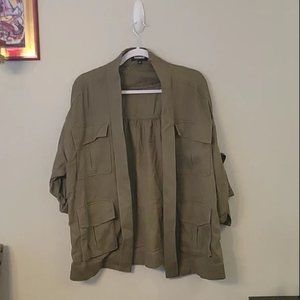 Express Army Green Vintage Oversized Hang Jacket. Size XS.